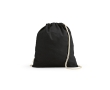 Ecological drawstring bag, 140 g/m2 colour black