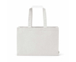 Natural eco cotton shopping bag with flat base 280 g/m2 colour white