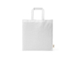 Natural recycled cotton bag with 30 cm handles and 140 g/m² colour white