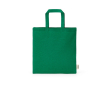 Natural recycled cotton bag with 30 cm handles and 140 g/m² colour green