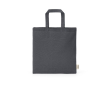 Natural recycled cotton bag with 30 cm handles and 140 g/m² colour grey