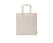 Natural recycled cotton bag with 30 cm handles and 140 g/m² colour natural