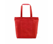 Recycled cotton shopping bag with zip 360 g/m² colour red