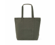 Recycled cotton shopping bag with zip 360 g/m² colour military green