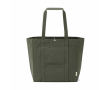 Recycled cotton shopping bag with press-stud fastening 360 g/m2 colour military green