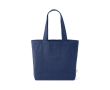 Eco shopping bag with inner pocket and long handles 220 g/m² colour navy-blue