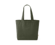Eco shopping bag with inner pocket and long handles 220 g/m² colour military green
