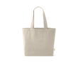 Eco shopping bag with inner pocket and long handles 220 g/m² colour natural