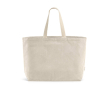 32 L recycled cotton shopping bag with gusset 400 g/m² colour natural