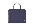Eco shopping bag with full zip closure 19 L colour navy-blue