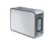Recycled plastic wireless speaker with 15 m range and 80W colour silver
