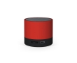 Portable speaker made from recycled plastic colour red