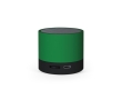 Portable speaker made from recycled plastic colour green