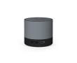 Portable speaker made from recycled plastic colour grey