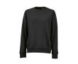 Women’s organic cotton crew neck sweatshirt 300g/m² Waikiki colour black