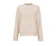 Women’s organic cotton crew neck sweatshirt 300g/m² Waikiki colour beige