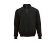 Unisex organic cotton 1/4 zip sweatshirt 340g/m² colour black