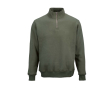 Unisex organic cotton 1/4 zip sweatshirt 340g/m² Malibu colour military green