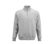 Unisex organic cotton 1/4 zip sweatshirt 340g/m² Malibu colour marbled grey
