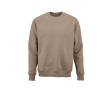 Unisex organic cotton crew neck sweatshirt 340 g/m² Nazaré colour light brown