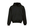Unisex oversized 340 g/m² cotton and recycled polyester hoodie Ericeira colour black