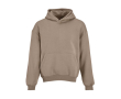 Unisex oversized 340 g/m² cotton and recycled polyester hoodie Ericeira colour light brown