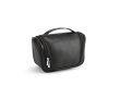 Ecological toiletry bag, recycled leather colour black