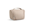 Ecological toiletry bag, recycled leather colour beige
