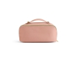 Water-repellent toiletry bag made from recycled leather colour pink