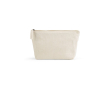 Recycled cotton toiletry bag 320 g/m² with zip closure 2.1 L colour natural