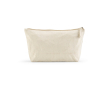 Recycled cotton wash bag with spacious compartment 320 g/m² colour natural