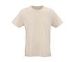Unisex organic cotton regular fit T-shirt 165g/m² Copacabana colour beige