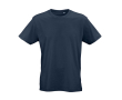 Unisex organic cotton regular fit T-shirt 165g/m² Copacabana colour navy-blue