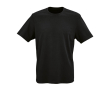 Unisex organic cotton rib knit T-shirt 180g/m² Maya colour black
