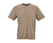 Unisex organic cotton rib knit T-shirt 180g/m² Maya colour light brown