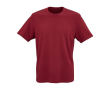 Unisex organic cotton rib knit T-shirt 180g/m² Maya colour burgundy
