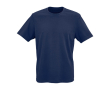Unisex organic cotton rib knit T-shirt 180g/m² Maya colour navy-blue