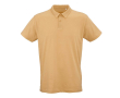 Unisex organic cotton short-sleeve polo 160g/m² Ipanema colour yellow