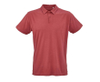 Unisex organic cotton short-sleeve polo 160g/m² Ipanema colour dark orange