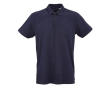 Unisex organic cotton short-sleeve polo 160g/m² Ipanema colour navy-blue