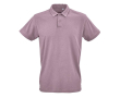 Unisex organic cotton short-sleeve polo 160g/m² Ipanema colour lilac