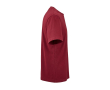 Unisex organic cotton T-shirt with ribbed collar 140 g/m2 colour burgundy