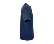 Unisex organic cotton T-shirt with ribbed collar 140 g/m2 colour navy-blue