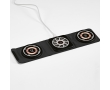Eco-friendly wireless charger with 3 ports colour black