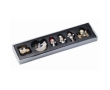 Set of 6 decorations to hang on the Christmas tree colour silver
