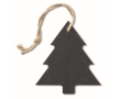 Christmas tree pendant made of slate, Xmas Tree colour black