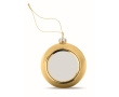 Christmas ornament with plate, Ø 6cm colour gold