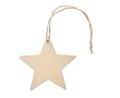 Wooden star-shaped Christmas decorations for promotions colour wood