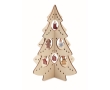Small wooden Christmas tree with 10-piece decoration colour wood