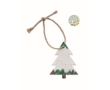 Christmas tree decoration made from wildflower seed paper colour white